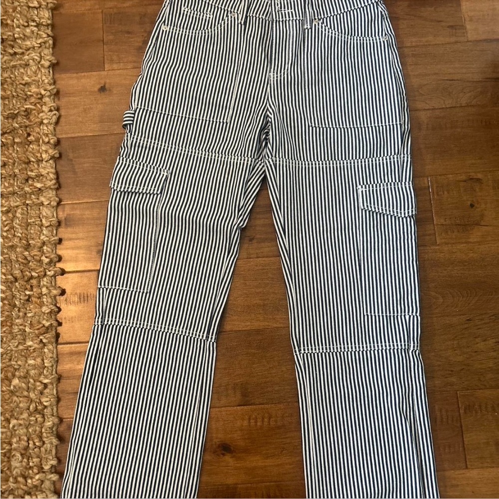 Edikted Black and White Striped Pants